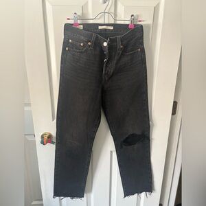 Levi’s Wedgie Straight Distressed black/grey Jeans